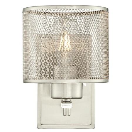 Westinghouse Fixture Wall UnMount 60W Morrison, Brushed Nickel Mesh Shades 6327800